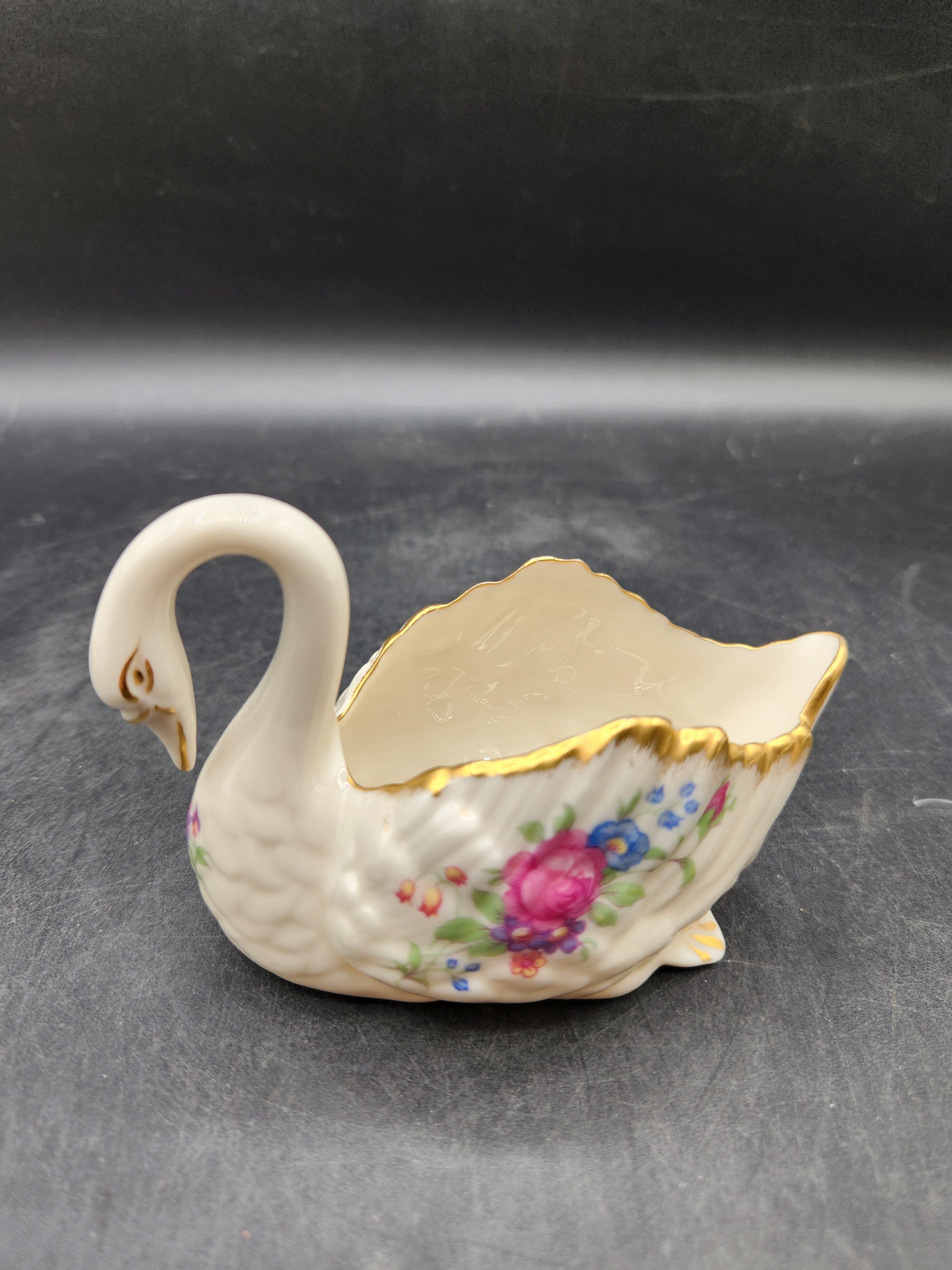 Lenox Porcelain Rose Swan w/Gold Trim #100/J300 | Maggie Jane's